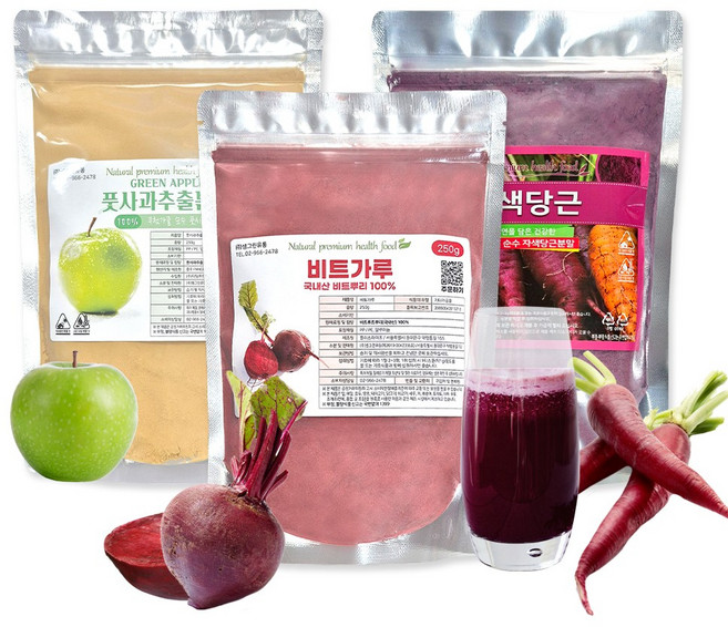 ABC주스 분말 가루 750g 풋사과 비트 자색당근, 1개