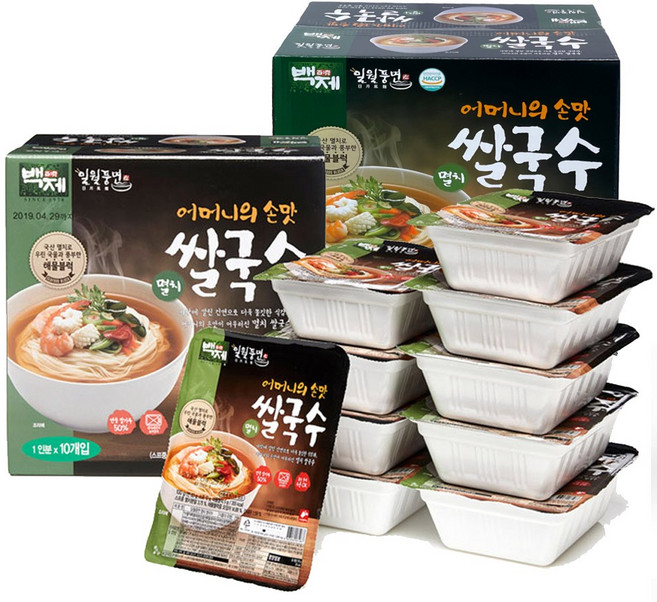 백제 일월풍면 어머니의 손맛 멸치쌀국수, 100g, 10개