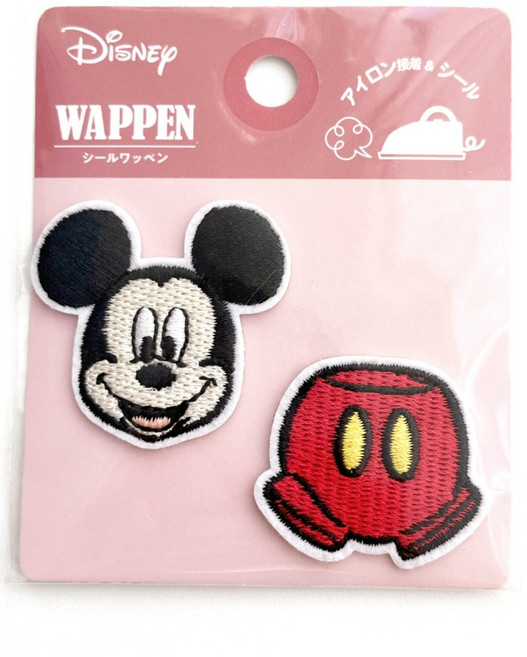 디즈니 미키마우스 트윈 스티커 자수 와펜