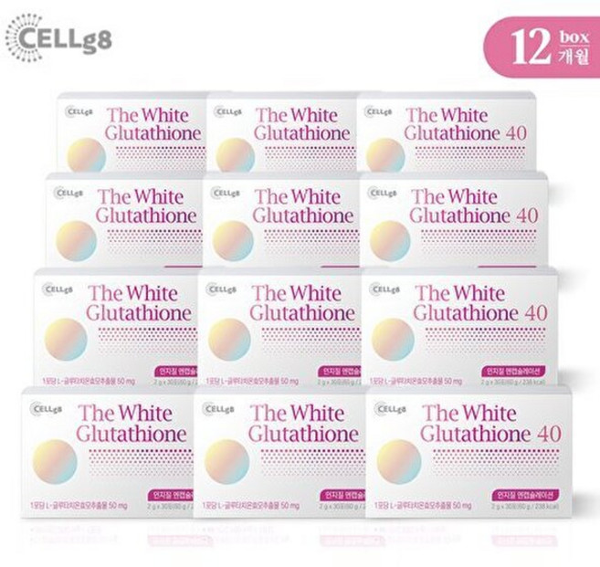 셀게이트 더 화이트 글루타치온40 30포, 60g, 12개