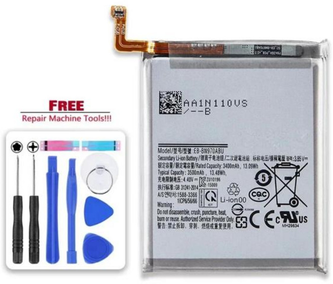 갤럭시 노트 10 X 5G 휴대폰 배터리 EB-BN970ABU 3500mAh, 1개, 1개입
