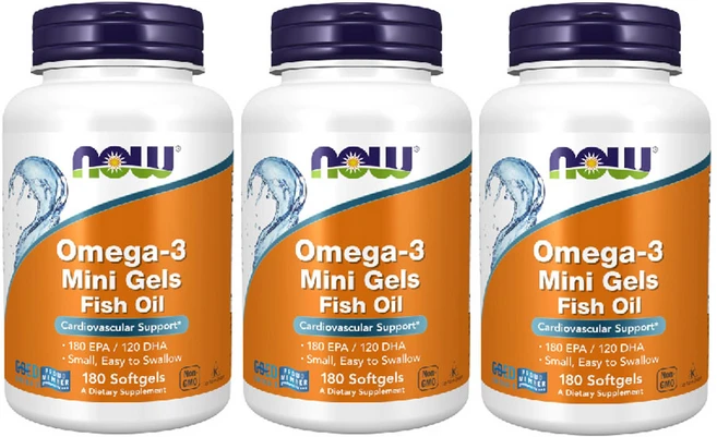3개 나우 푸드 오메가 3 오메가3 미니 젤 180 소프트젤, 180정 - 쿠팡