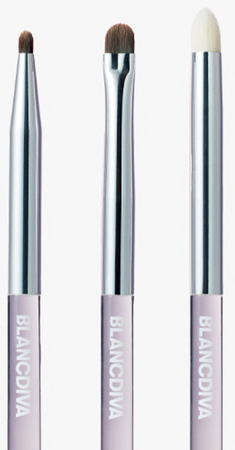 블랑디바 애교살 메이크업 브러쉬 3종 세트, 1개, 애교살 브러쉬 3종 세트