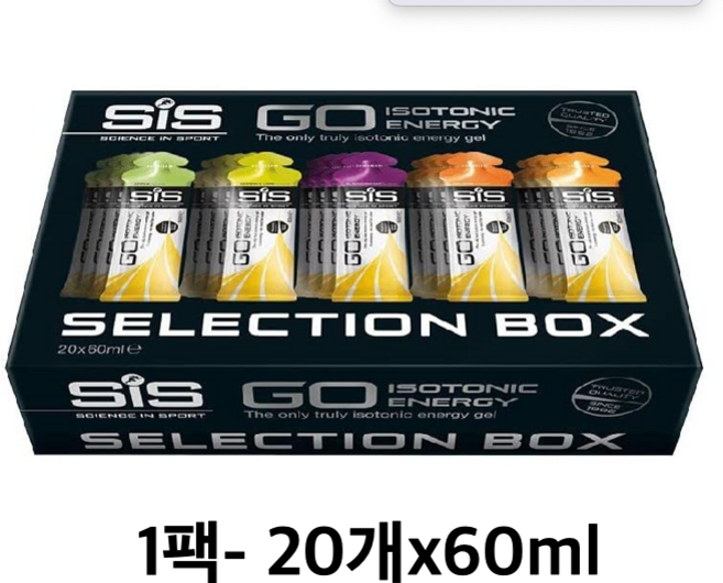 Science in Sport GO Isotonic Energy Gels 스포츠 음료 등장성 스포츠 음료/런닝 젤 탄수화물 22g 저설탕 다양한 품종 봉지당 60ml(20, 1개, 1.2L