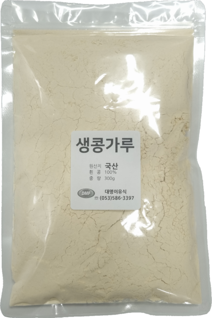 대명이유식 국산 생콩가루 300g 백태 날콩 흰콩 분말 콩물, 1개
