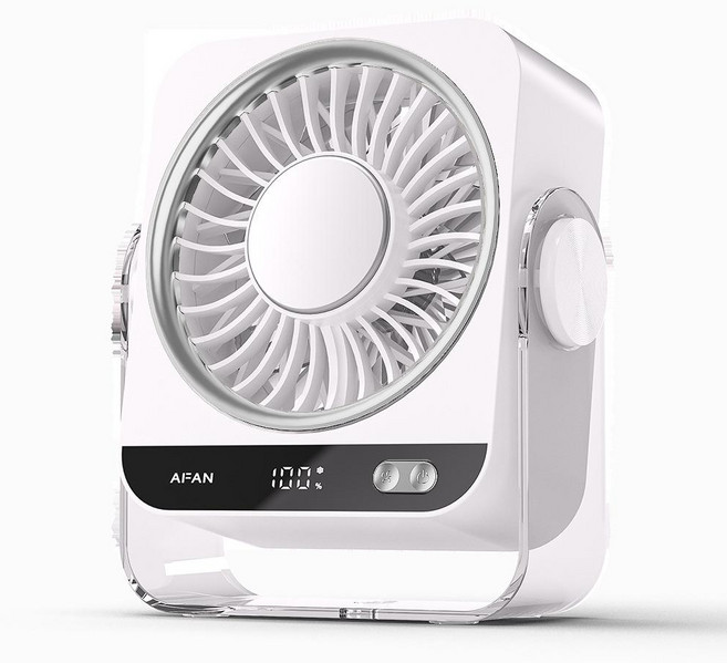 AIFAN 空調扇 半導體製冷USB充電小風扇, 制冷款白色, 143*57*169mm