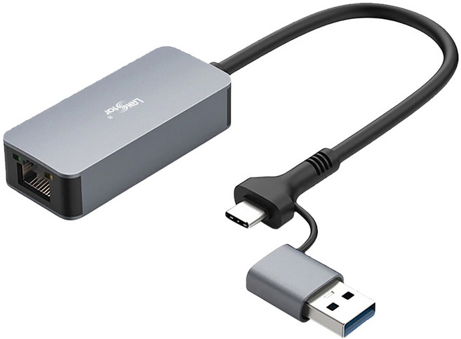 랜스타 USB 3.2 5Gbps 랜 컨버터 듀얼타입 이더넷 랜카드, 1개, LS-UAC50