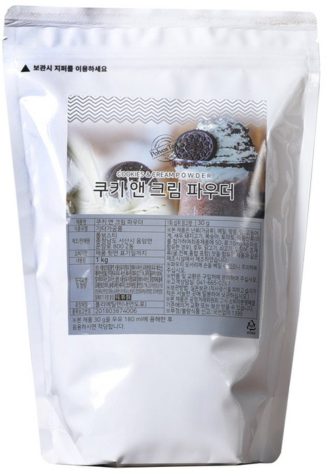 웰루츠 쿠키 앤 크림 파우더, 1kg, 1개, 1개입