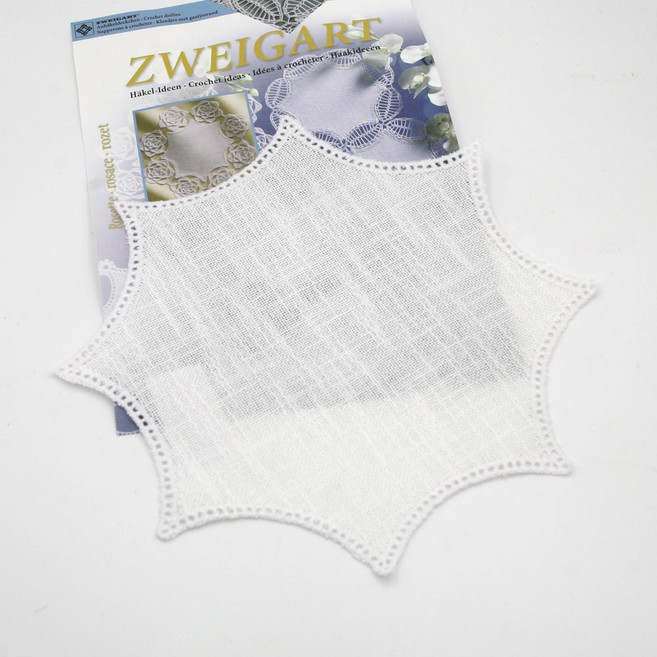 조이십자수 쯔바이도일리-DOILY-장미-흰색-7022-100~, 흰색, 1개