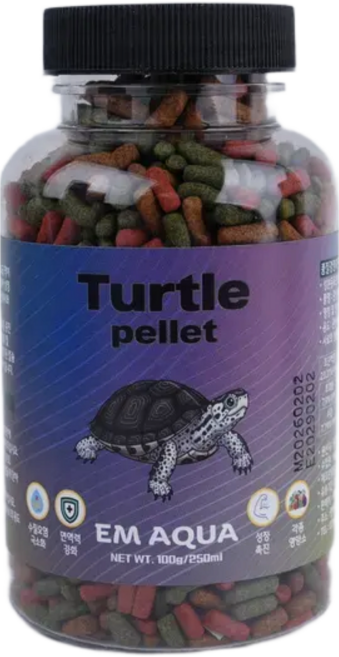 반수생 수생 거북이 사료 밥 거북이 먹이, 1개, 250ml