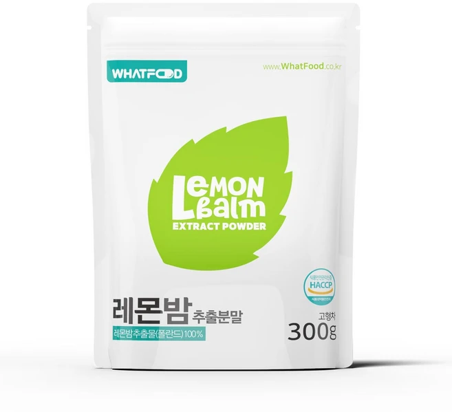 왓푸드 레몬밤 추출 분말 200g 300g (폴란드) - 20배 원물, 300g 실속 파우치 제품, 1개 - 쿠팡