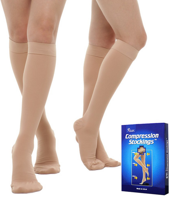 렉스타 300 무릎형 발막힘 살색 압박용밴드 의료용 압박스타킹 단단한재질 고정압박우수 고강압 30-40mmHg, 1개
