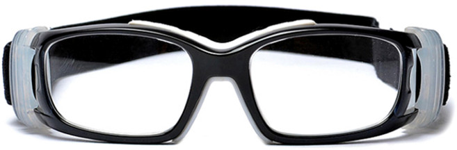 CORVUS 축구고글 농구고글 스포츠도수프레임 스포츠옵티칼프레임 보호안경 아이글러브, 주니어(블랙)