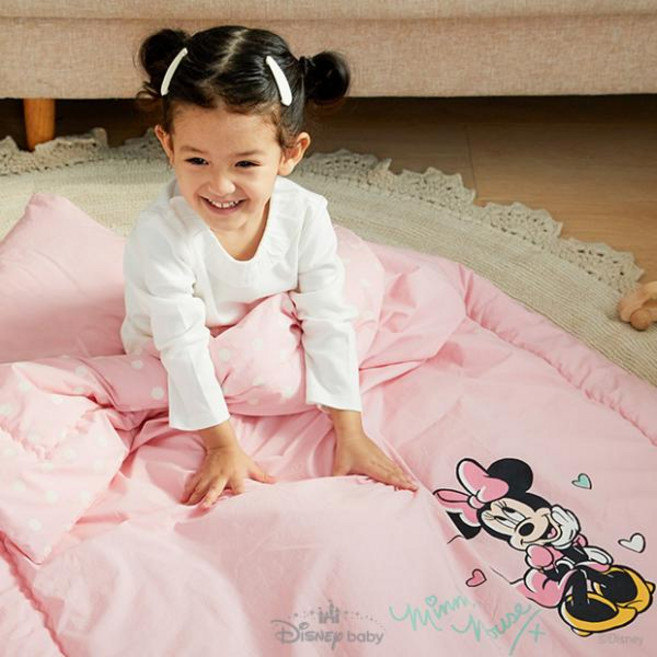 %아가방% @동수원 뉴코아점 #디즈니 미니마우스 낮잠이불세트 #어린이집이불세트 #모달소재로 더욱 부드럽게 #사계절용 #뒤집으면 여름이불, PINK