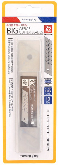 모닝글로리 / 특대형 오피스 커터날 25mm / 커터칼날 25mm칼날 모닝글로리커터칼 특대칼날 특대형컷터날 25mm커터칼날 25mm커터날 커터날특대형 25mm컷터날, 1개