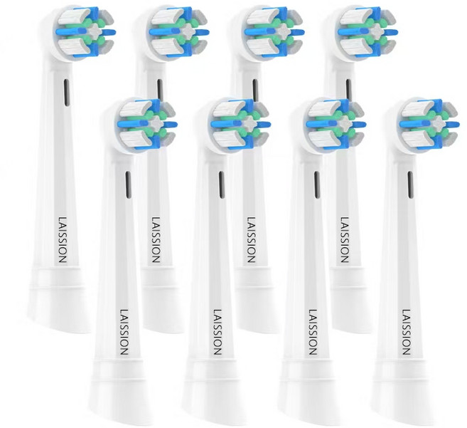 Laission 오랄비 iO 시리즈 호환 교체용 칫솔모 입 / 특허 기술 / 프리미엄 초미세모 / 경제적인 대용량 패키지, 8개, white, SJ157-75