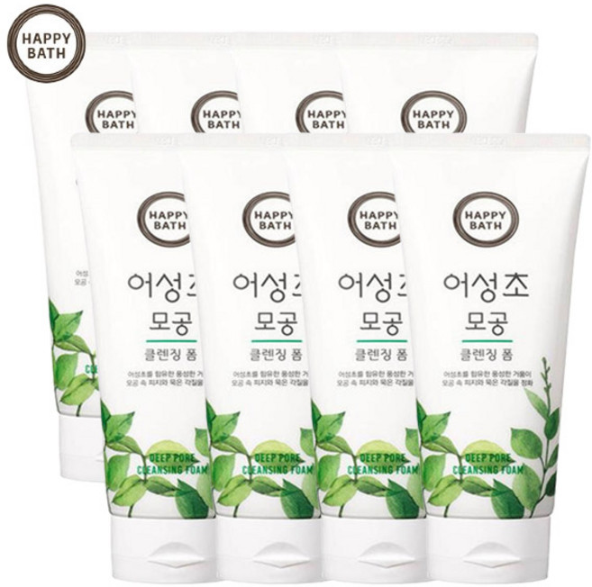 해피바스 어성초 모공 클렌징폼 200ml, 200g, 8개