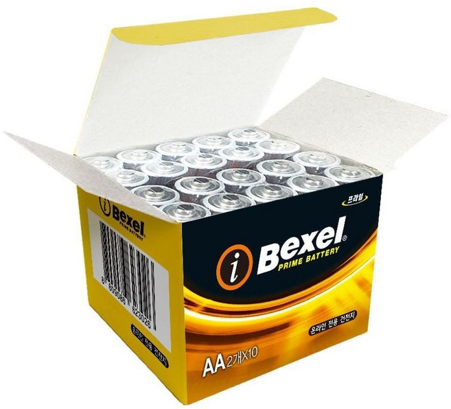 알카라인 건전지 AA 20알 건전지 벡셀 무수은 무카드뮴, 1개, 20개입