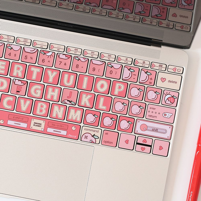 맥북 키보드 스티커 노트북 악세사리 먼지방지, 1개, 핑크 키티 / 배송메세지에 모델 기재