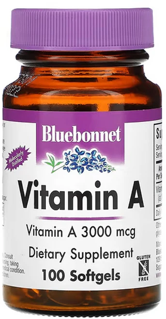 블루보넷 뉴트리션 비타민A 3 000mcg 소프트젤 100정, 1개 - 쿠팡