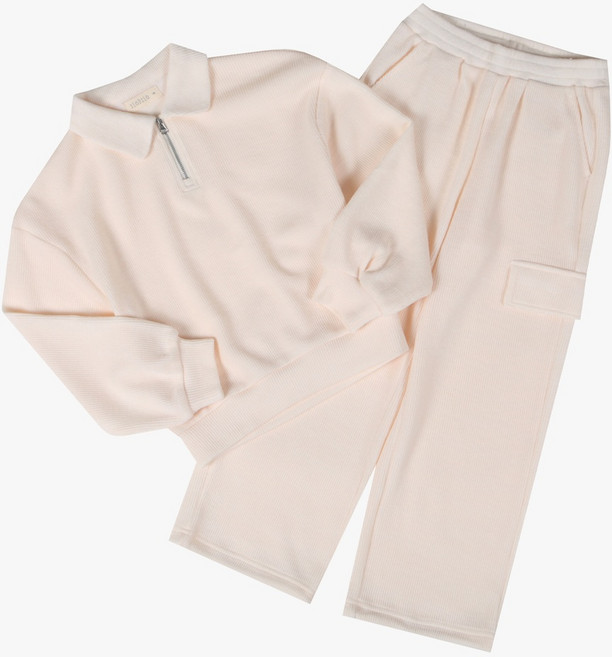 [일로딜로] 골지 반집업 맨투맨 세트 IDSM2590Z