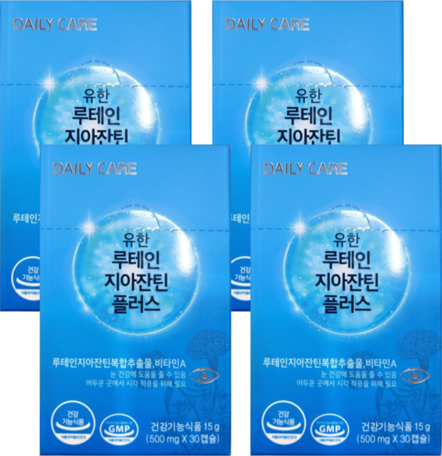 데일리케어 유한 루테인지아잔틴 플러스, 30정, 4개