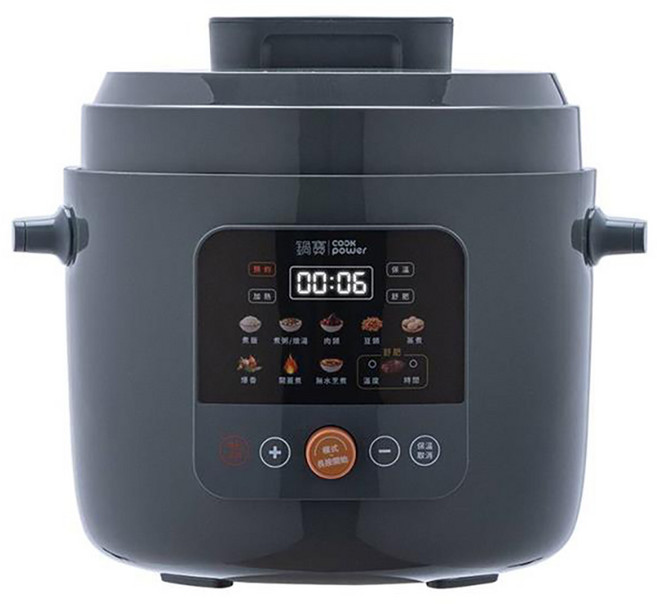 鍋寶 COOK POWER 多功能智能電子鍋 陶瓷內膽 24小時預約 省時節能, 灰色, CW-6811