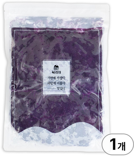 싸리재 국산 찐 자색고구마(냉동) 1kg 안토시아닌 고구마 퓨레, 1개