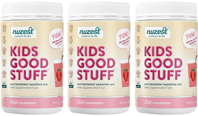 뉴제스트(Nuzest) 뉴제스트 키즈 굿 스터프 와일드 스트로베리 225g X 3개, 675g, 1세트 - 쿠팡