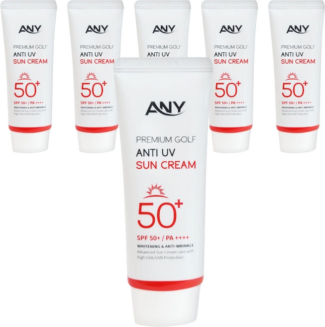 ANY 애니 프리미엄 골프 안티 UV 선크림 썬크림, 60ml, 6개