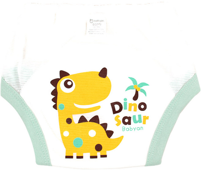 베이비앙 국내산 자체생산 무형광 3~6중 배변훈련팬티(어린이집필수준비물)(오후5시이전 주문건 다음날도착), 08_디노 배변훈련팬티(3중), 1개