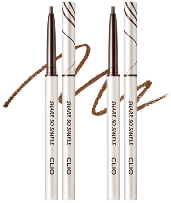 [1+1] 클리오 샤프 쏘 심플 워터프루프 펜슬 라이너 AD, 001 블랙, 2개