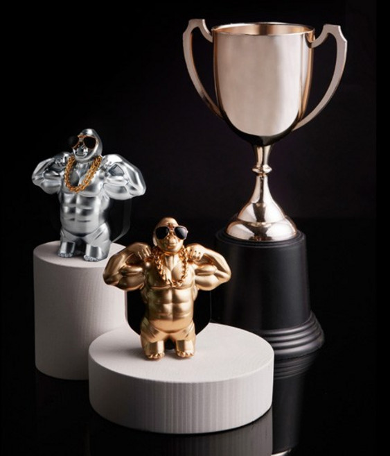 헤카테 프리미엄 머슬매니아 킹콩 차량용 방향제 골드+실버 세트, 블랙체리, 블랙체리, 1개