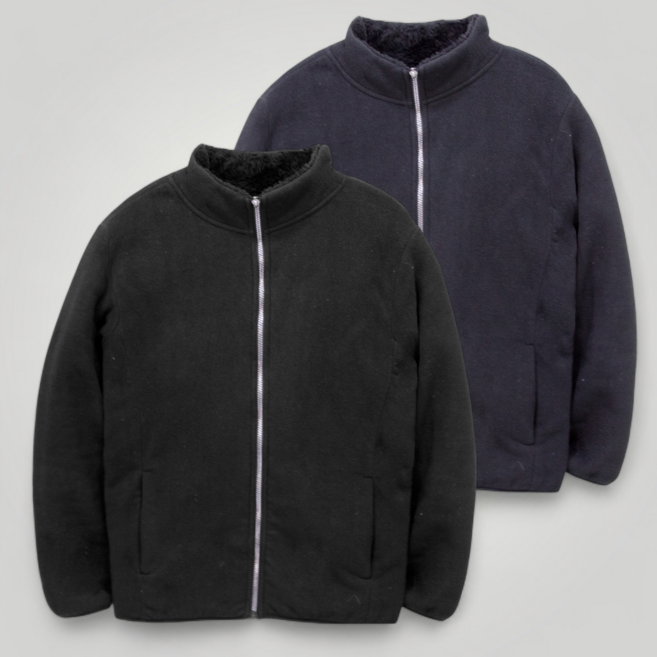 [1+1] 남녀공용 초극세 보아털 양털 융털 후리스 집업 플리스 자켓