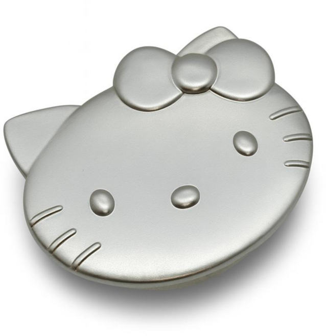 실버메탈 고양이 스마트톡 그립 톡홀더 휴대폰 거치대, 일반부착형, 무광, 1개