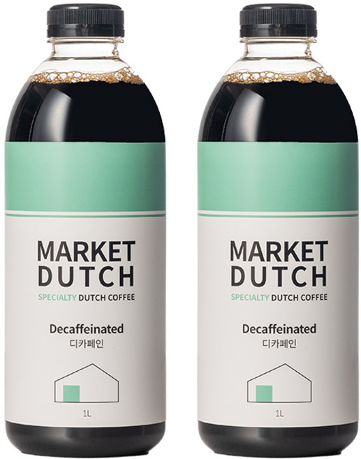 스페셜티 디카페인 더치커피 콜드브루 대용량 원액 1L +1L 마켓더치, 1개입