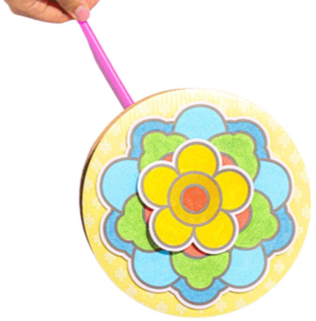 3set DIY 굴렁쇠만들기 종이 색칠놀이 고학년 창의 초등 아동 환경구성 IQ, 종이 미니굴렁쇠만들기