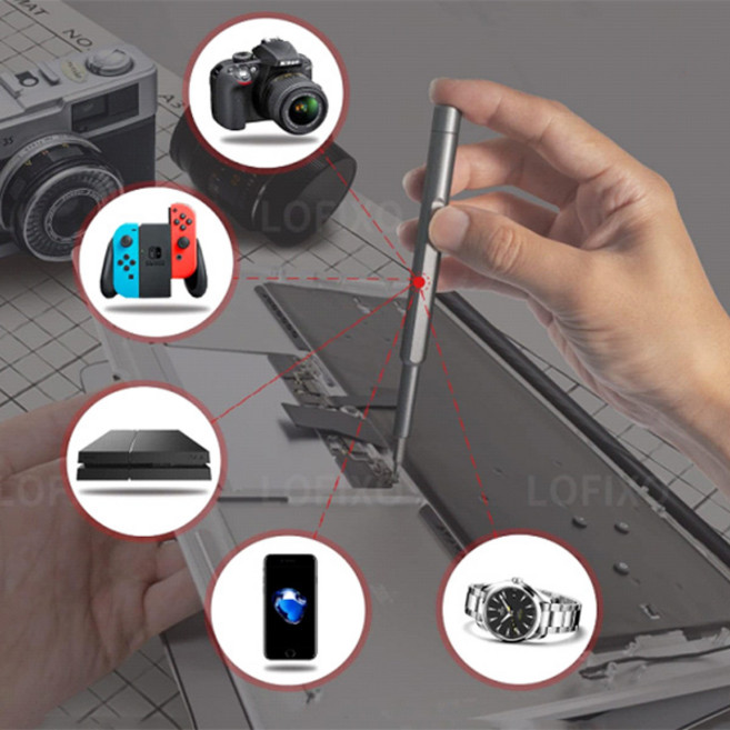 노트북 핸드폰 시계 안경 수리용 강화코팅 초정밀 십자 일자 별모양 드라이버 24p, 단품, 1개