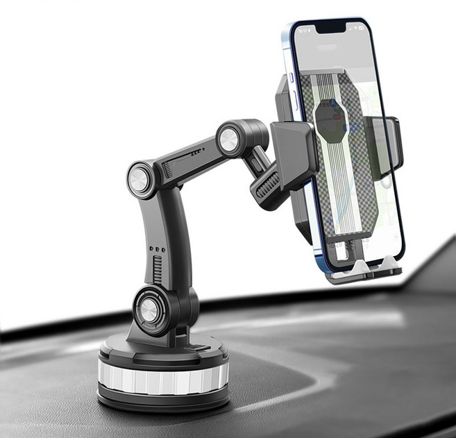 와이피 차량용 대시보드 휴대폰거치대 3단조절 흡착식거치대, 블랙x1, 1개