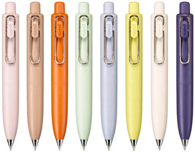 유니볼 원P 미니 볼펜 중성펜, 1개, 0.5mm 바나나