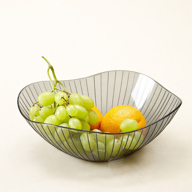 샐러드볼 플레이팅그릇 디저트 다용도접시, 1개, 투명블랙