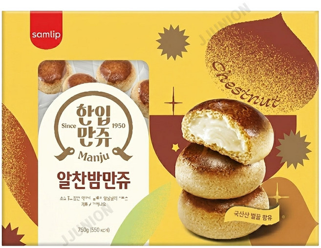 삼립 옛날 밤만쥬 빵 30개입 750g, 1개