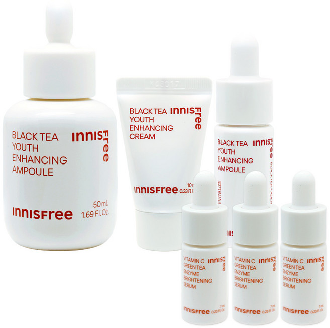 이니스프리 블랙티 유스 인핸싱 앰플 50ml(대용량) 스페셜 세트+(잡티토닝세럼7mlx3개 증정), 50ml, 1개