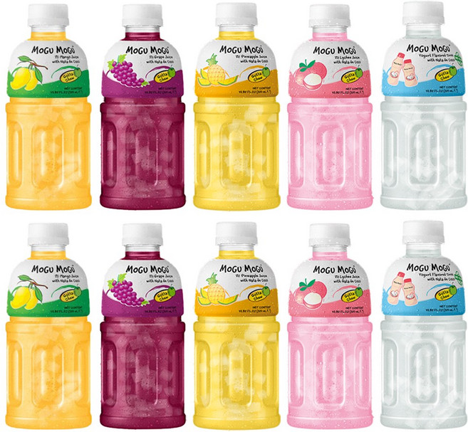 모구모구 인기5종 320ml 망고 2개+포도 2개+파인애플 2개+리치 2개+요거트 2개 (총10개) 어린이주스음료수과일, 10개