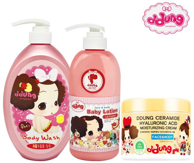 뚱세라마이드 히알루론산 모이스춰크림+ 뚱 베이비 바디워시 + 뚱 베이비 바디로션, 크림300ml+워시750ml+로션500ml, 2세트