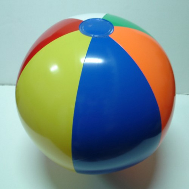 30公分海灘球/沙灘球/高週波球/充氣球/空飄球，可印刷, 1個, 30CM6色海灘球