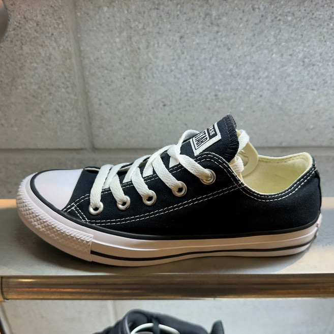[백화점출고] 컨버스 로우 척테일러 올스타 블랙 스니커즈+베어긱스 신발끈 9166 컨버스운동화 converse