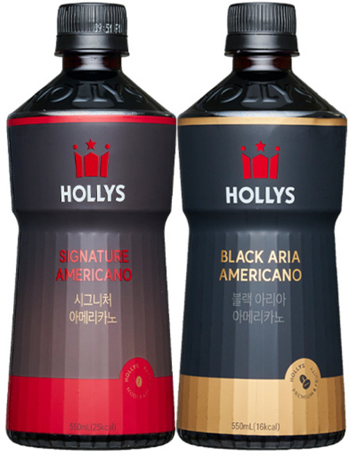 [할리스] 블랙아리아 아메리카노 550ml 6개 + 시그니처 아메리카노 550ml 6개, 2개, 6개입