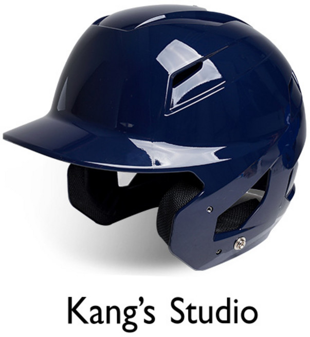 강스 유소년 타자헬멧 양귀 네이비 검투사 장착가능 KANG`S STUDIO 야구 헬멧, 1개