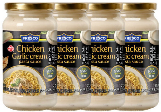 프레스코 파스타소스 치킨갈릭크림 370g 4개